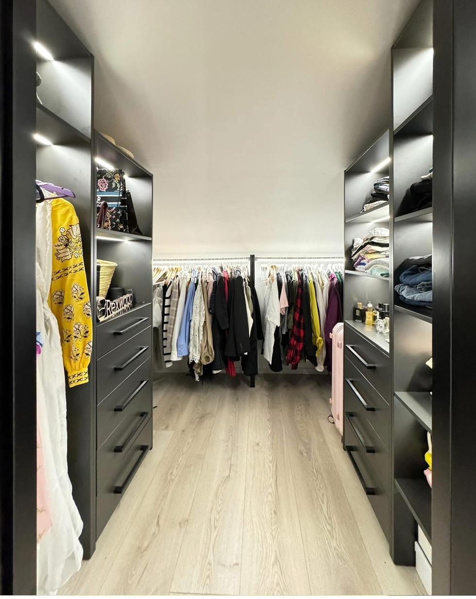 Black Walk-in Closet