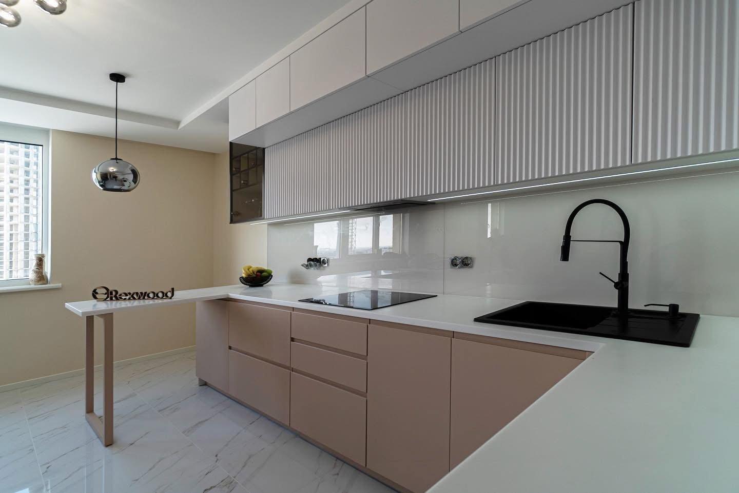 Blush U-Shaped Kitchen — 2