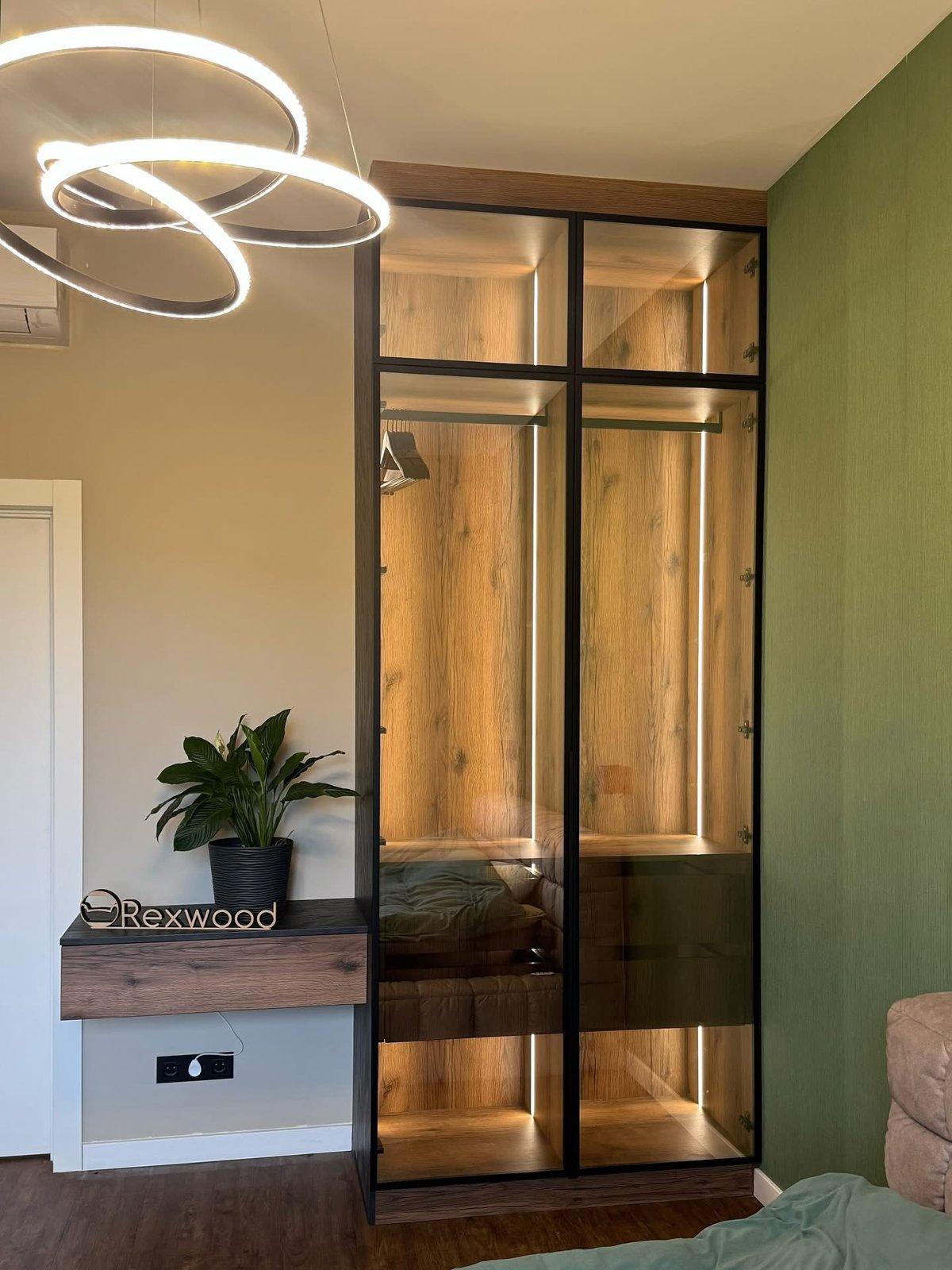 Glass Wardrobe with Lighting — 5
