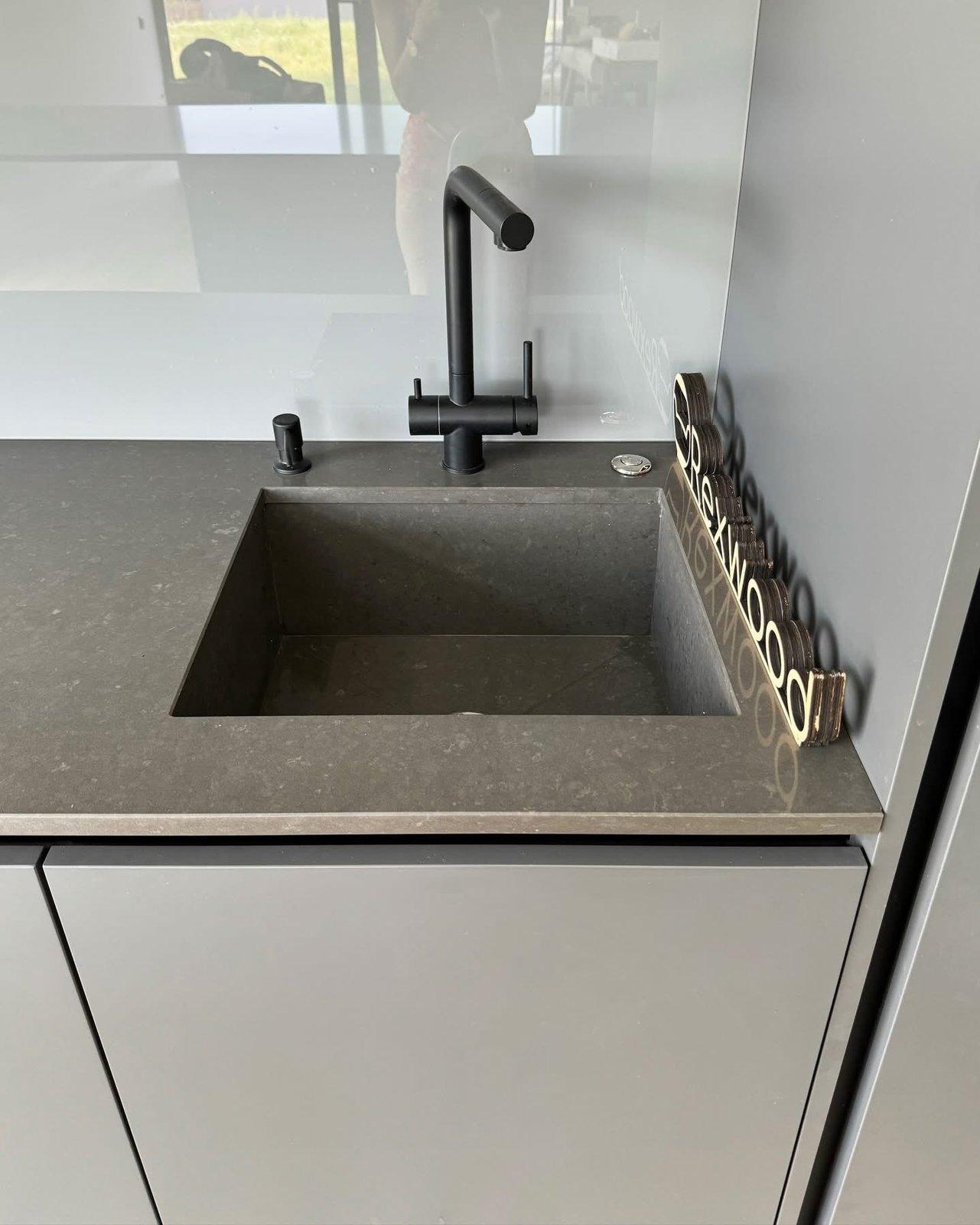Graphite Kitchen in a Double-Height Space — 7