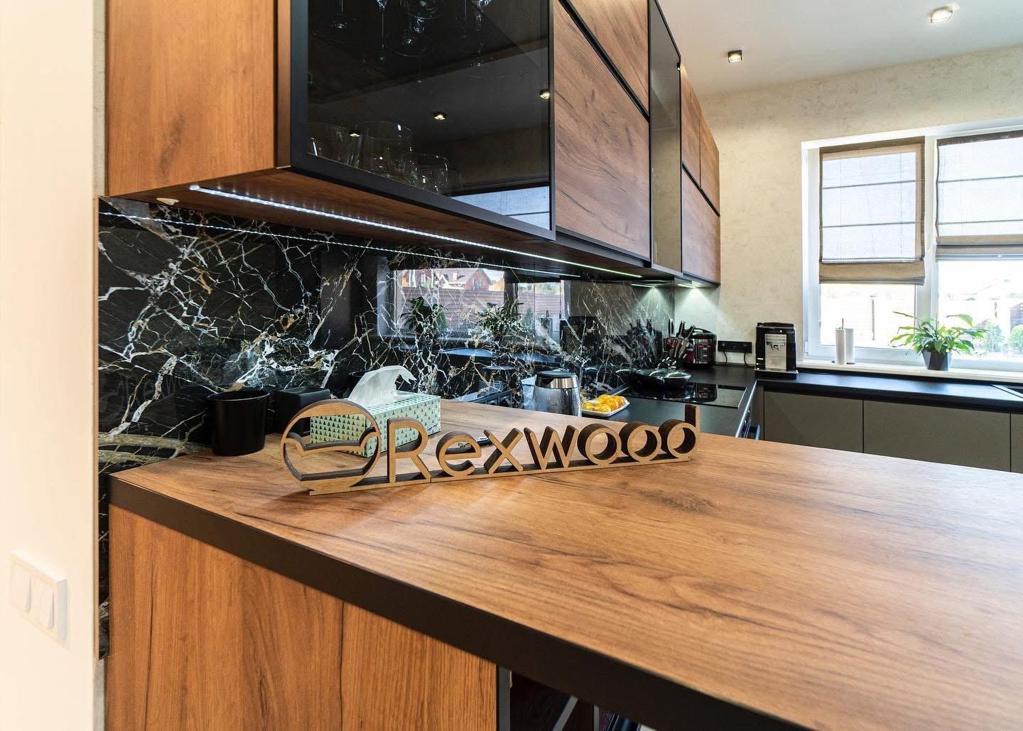Graphite & Oak Kitchen with Bar — 2