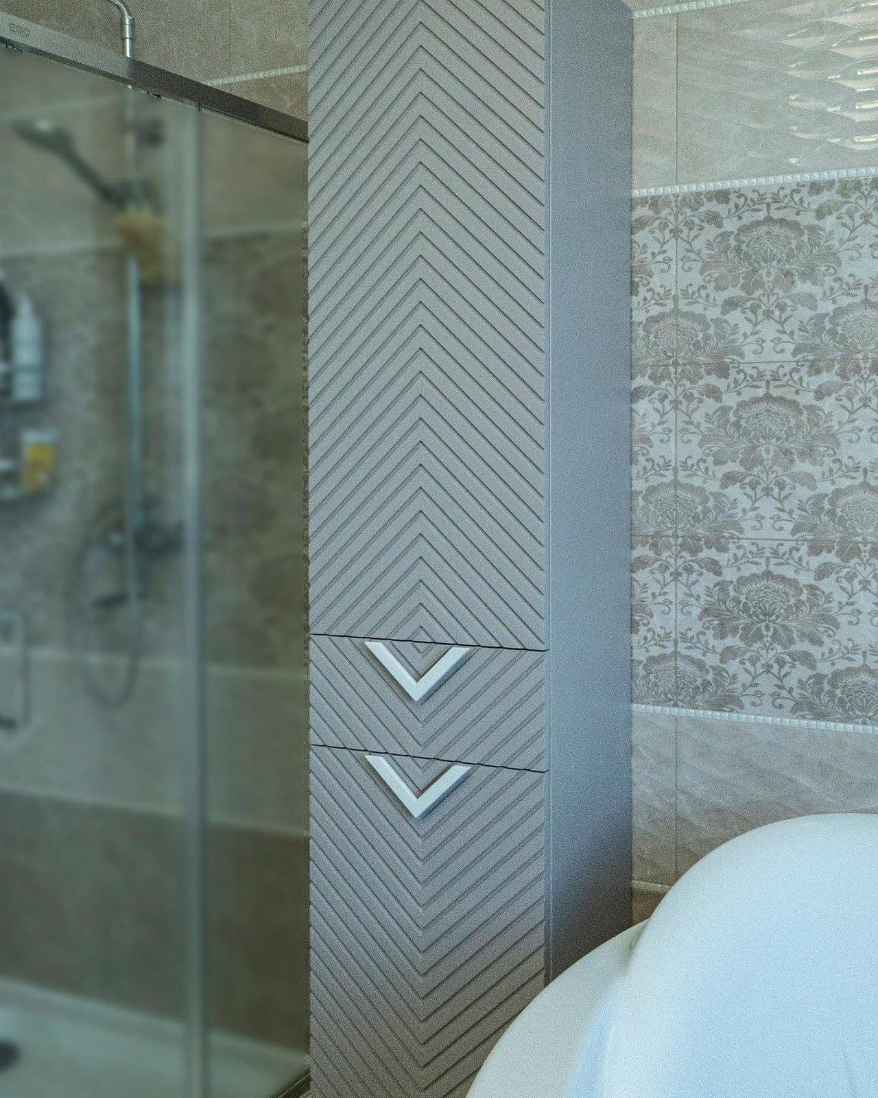 Grey Chevron Vanity Bathroom — 5