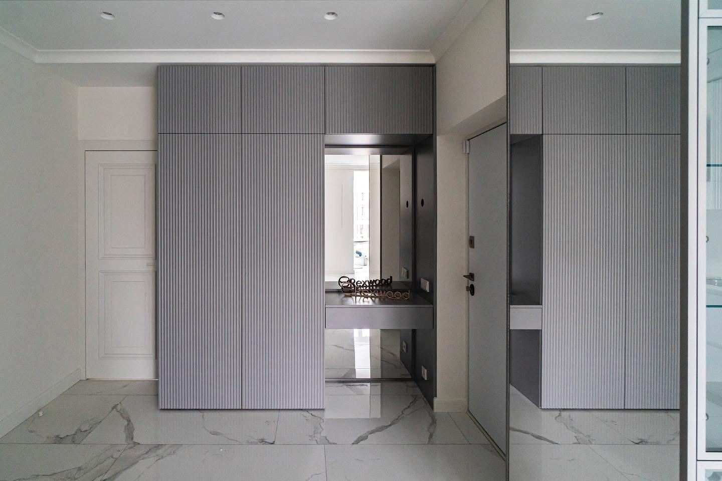 Fluted Grey Entryway