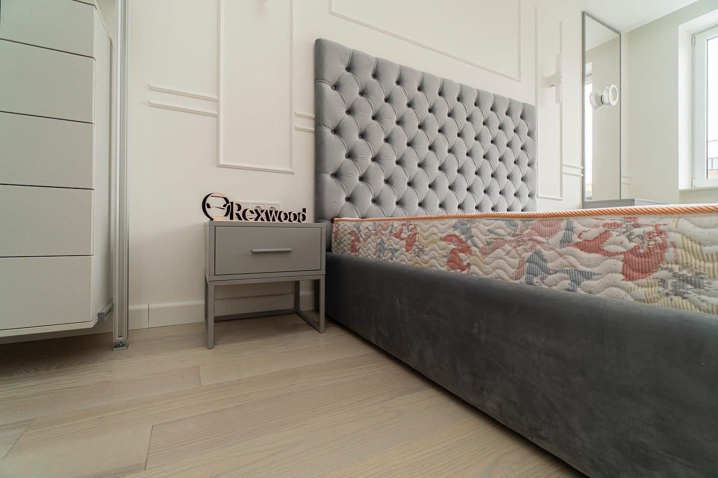 Bedroom with Tufted Headboard — 2