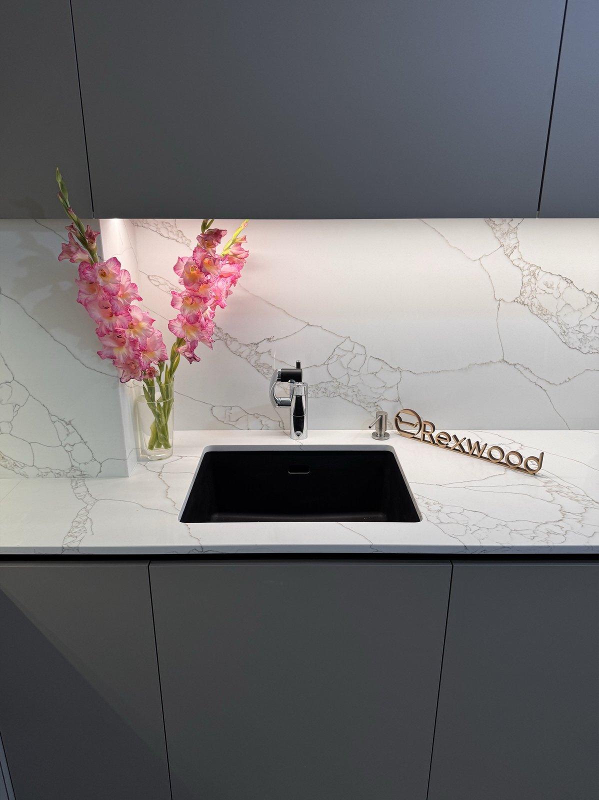 Matte Taupe L-Shaped Kitchen — 7
