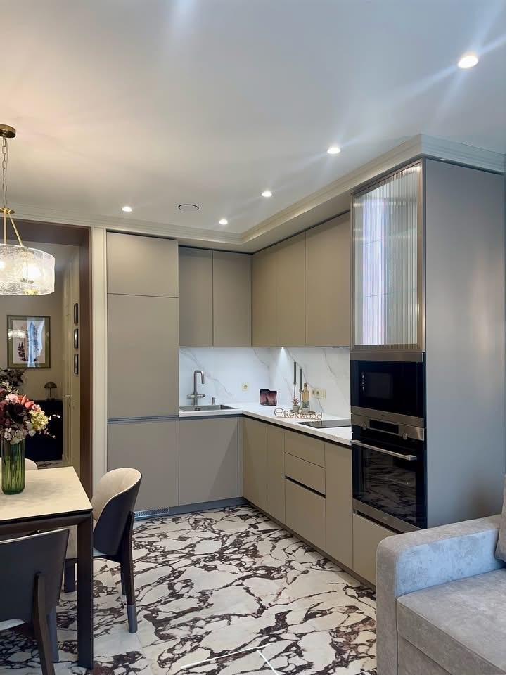 Beige Open Kitchen