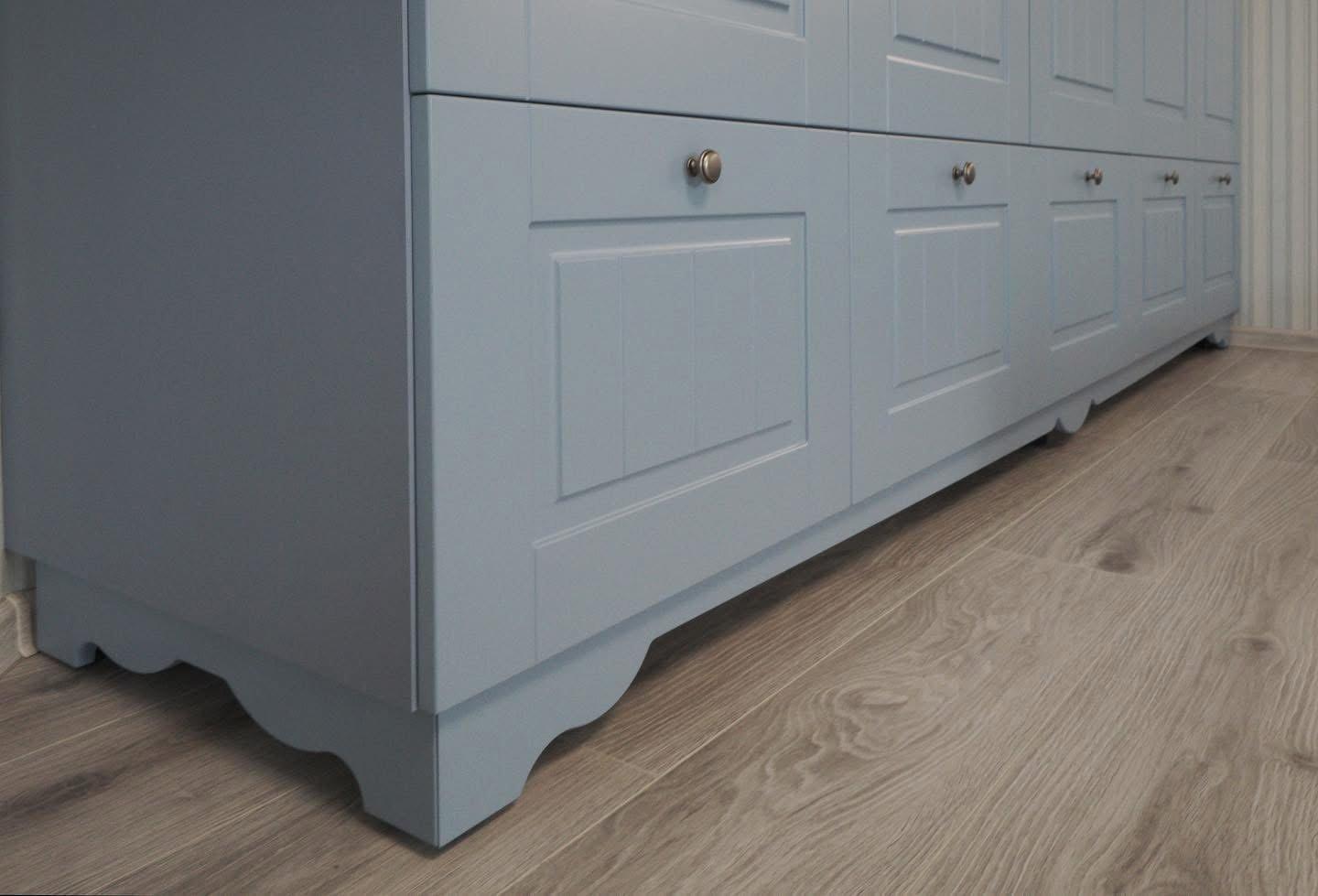 Dusty Blue Country-Style Bedroom Wardrobe — 4