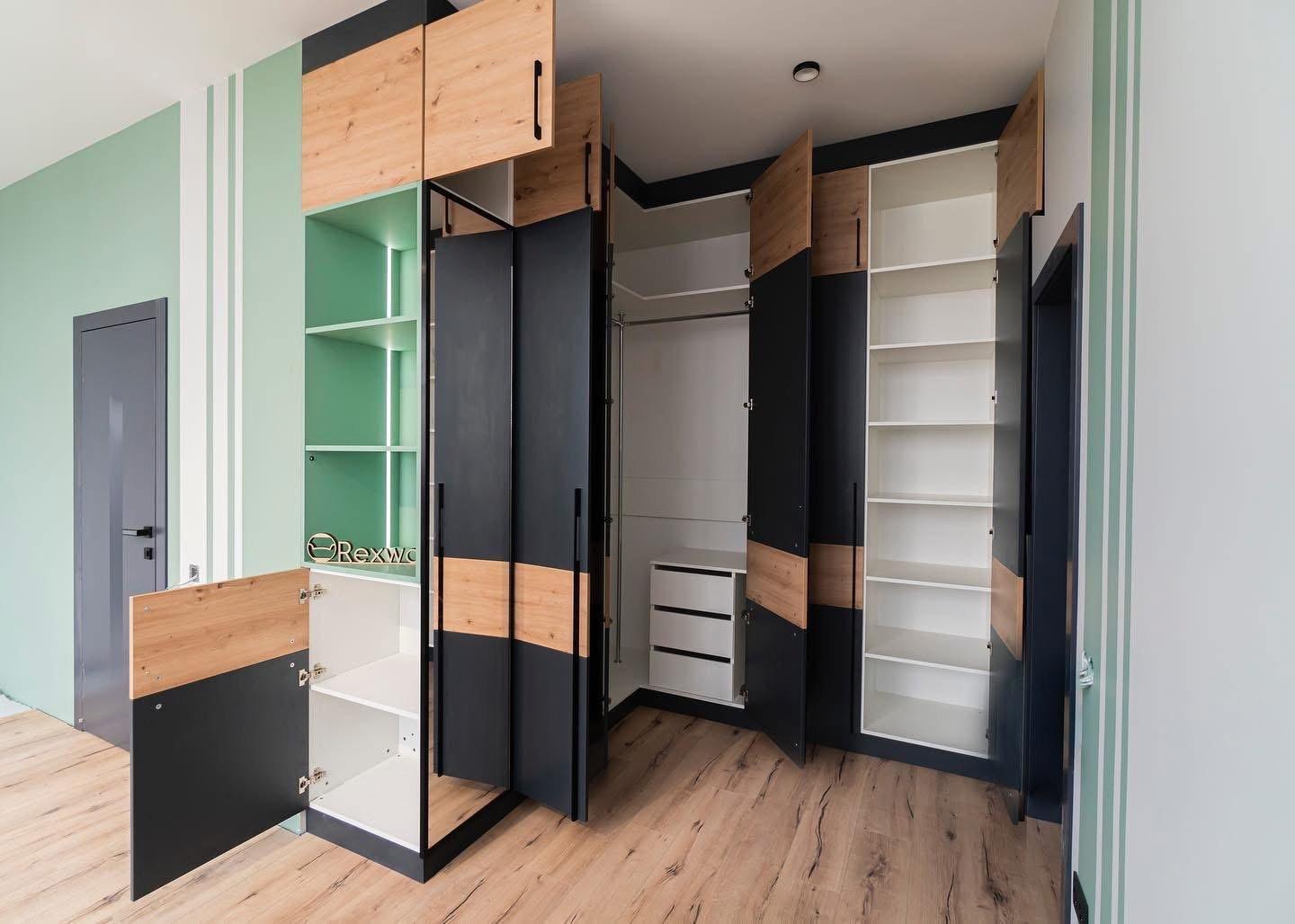 Graphite & Oak Corner Wardrobe — 5