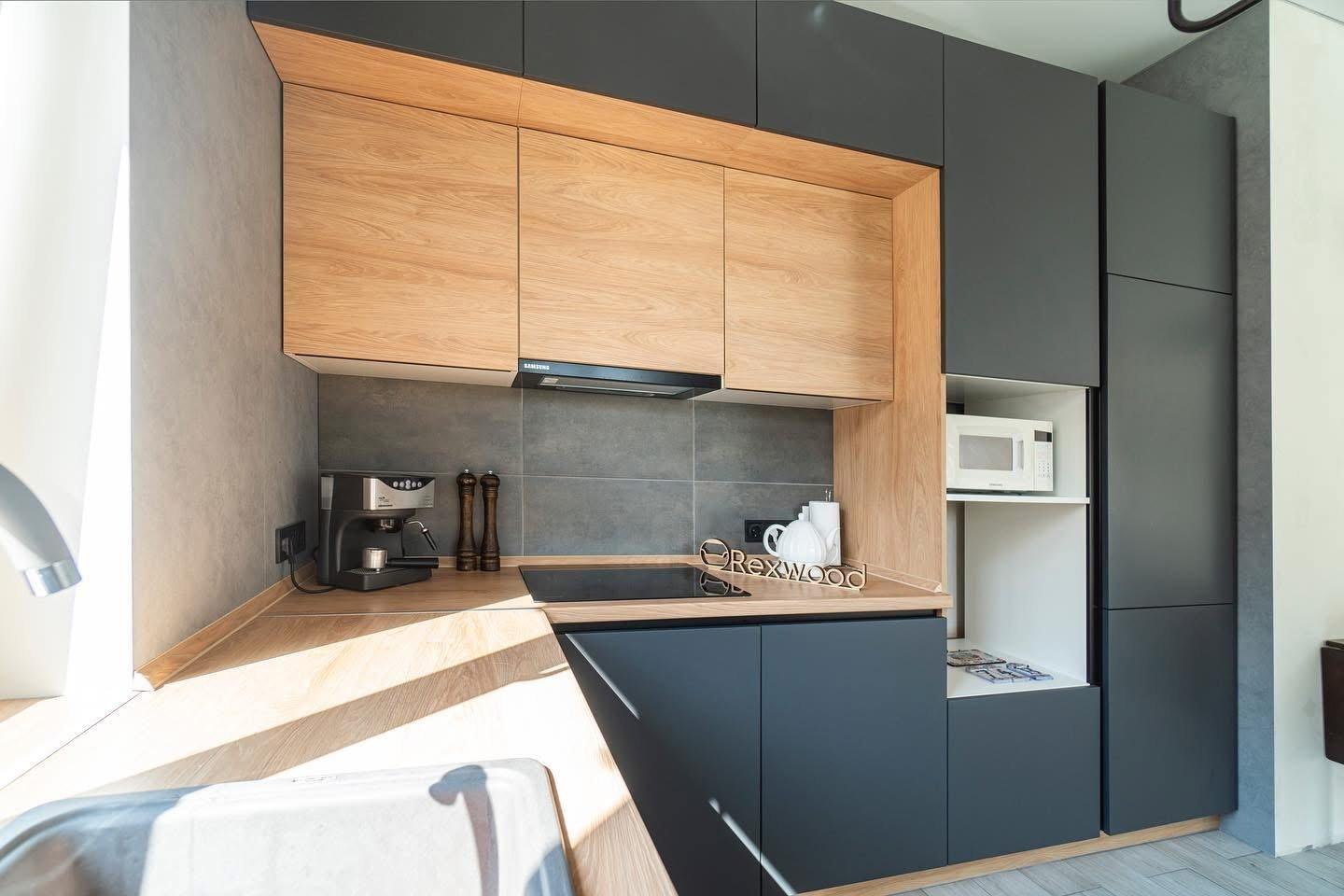 Graphite & Oak L-Shaped Kitchen — 4