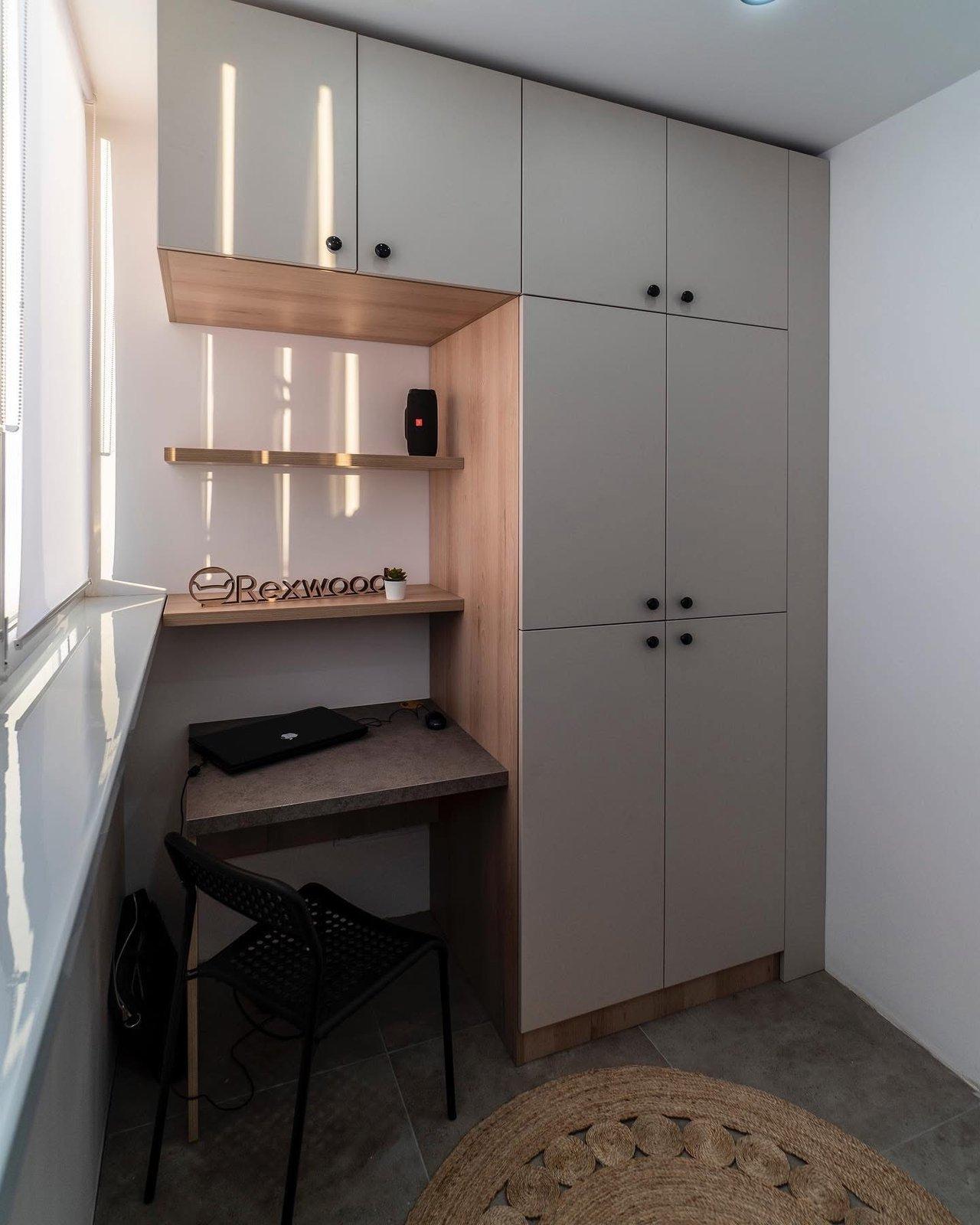 Greige & Oak Loggia Study with Wardrobe