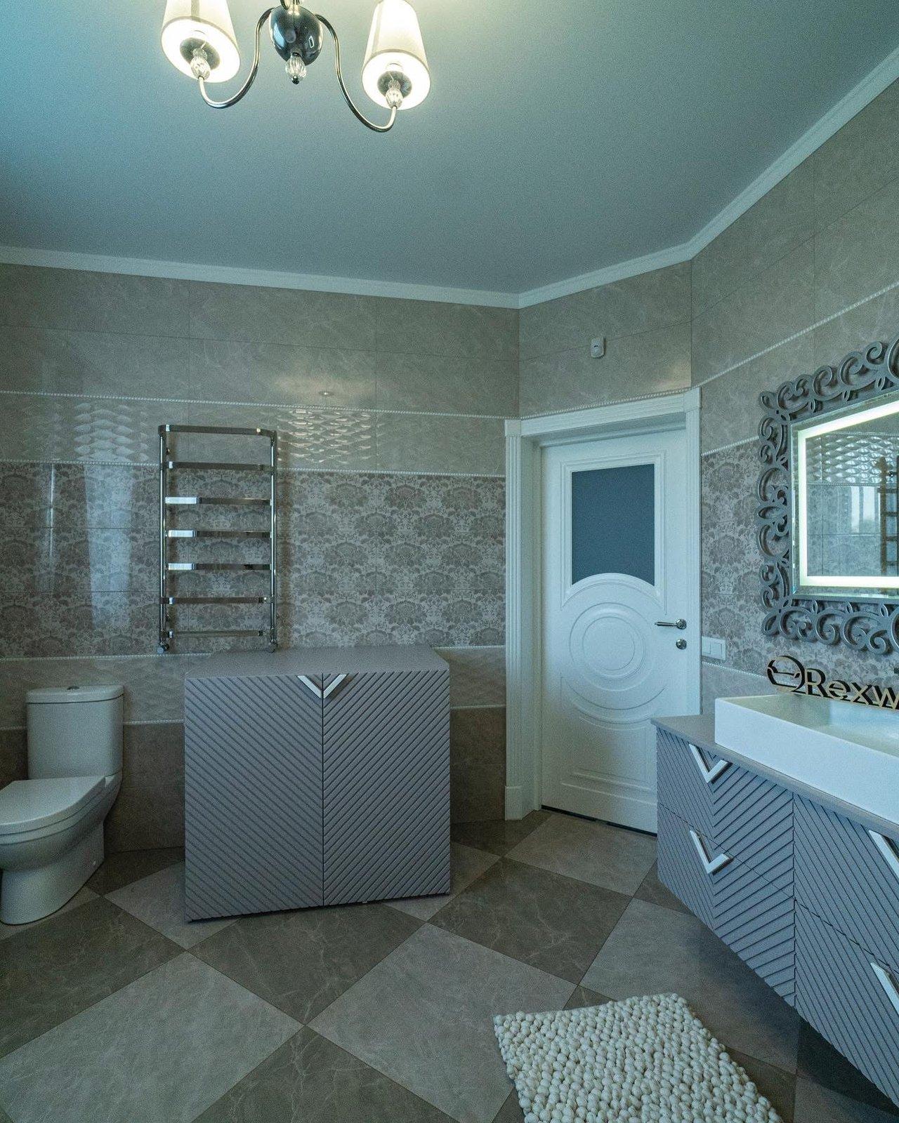 Grey Chevron Vanity Bathroom — 4