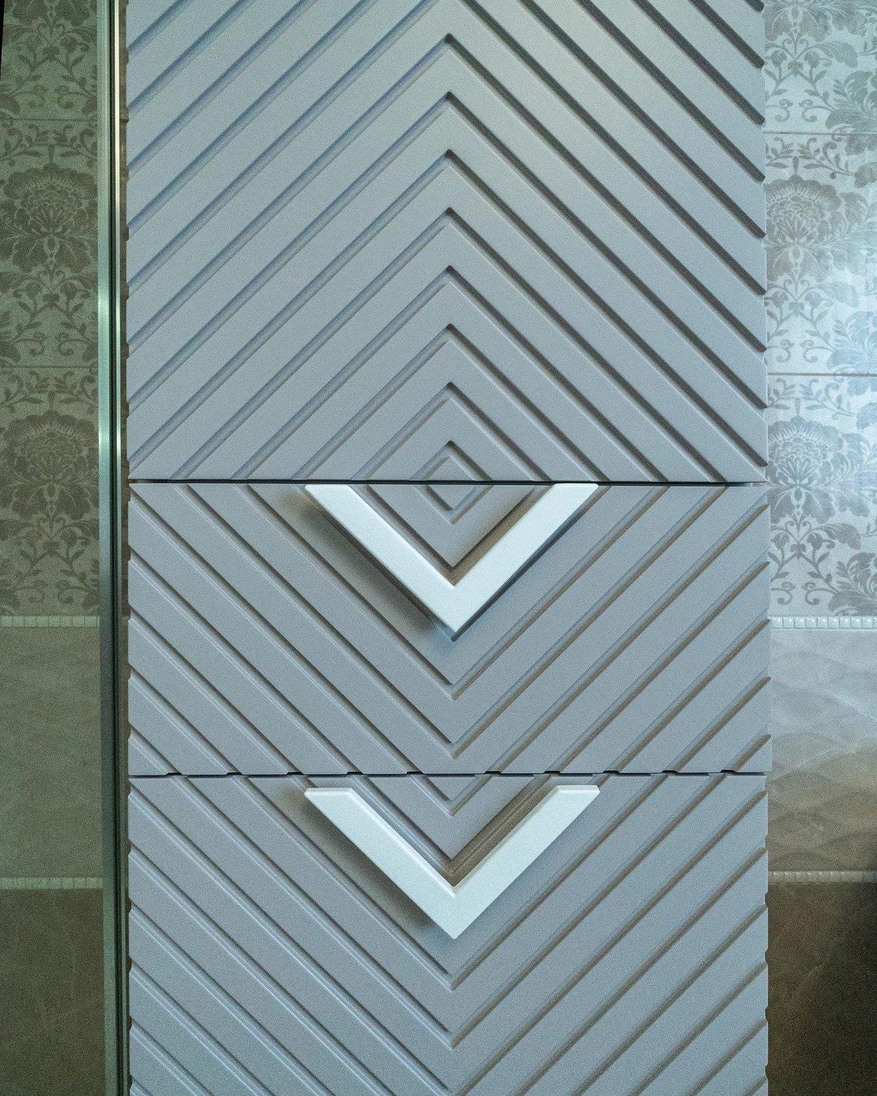 Grey Chevron Vanity Bathroom — 7