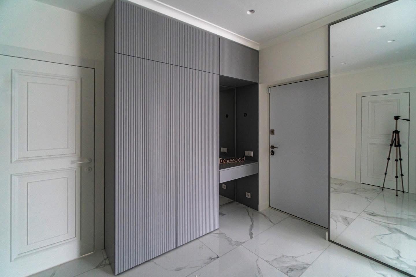 Fluted Grey Entryway — 2