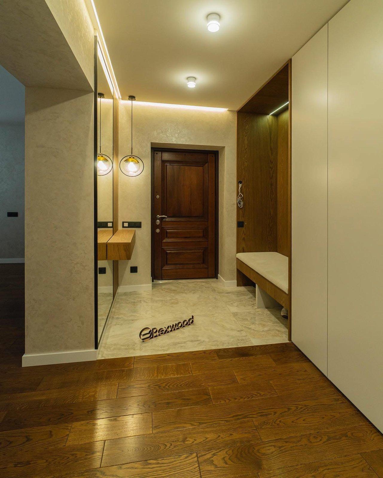 Oak & Greige Entryway Corridor