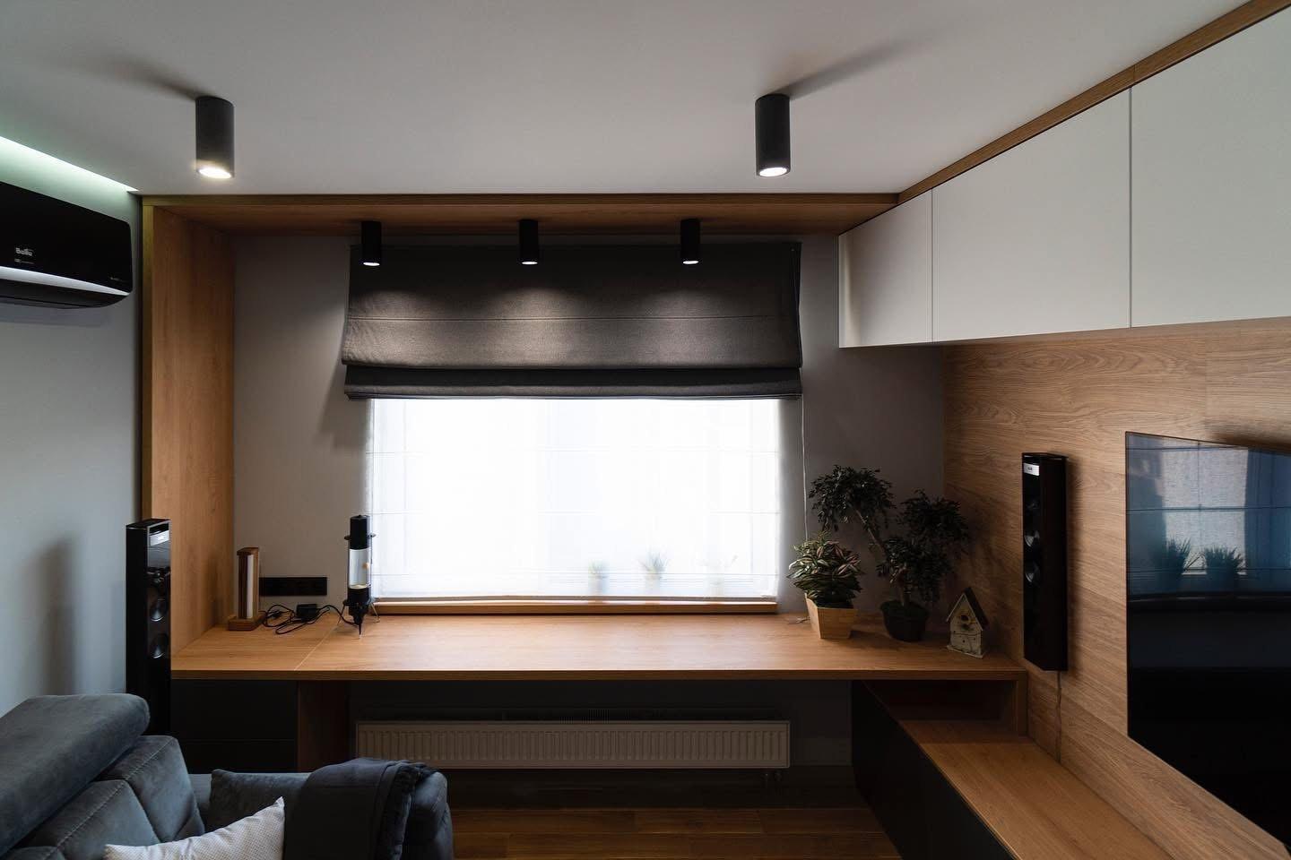 Oak Media Wall with Window Desk — 4