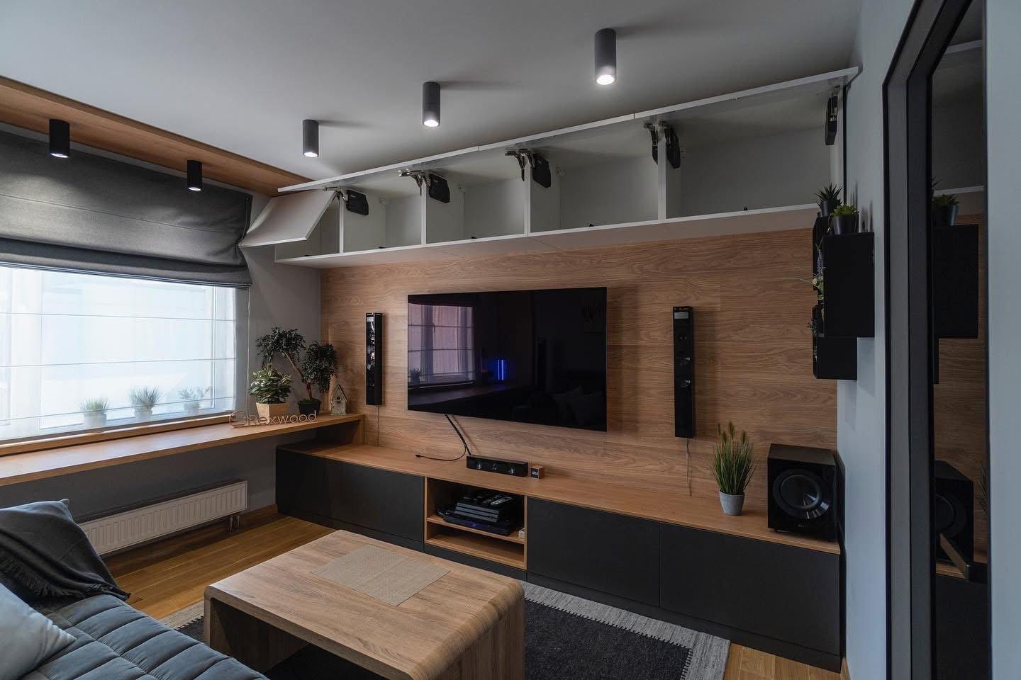 Oak Media Wall with Window Desk — 6