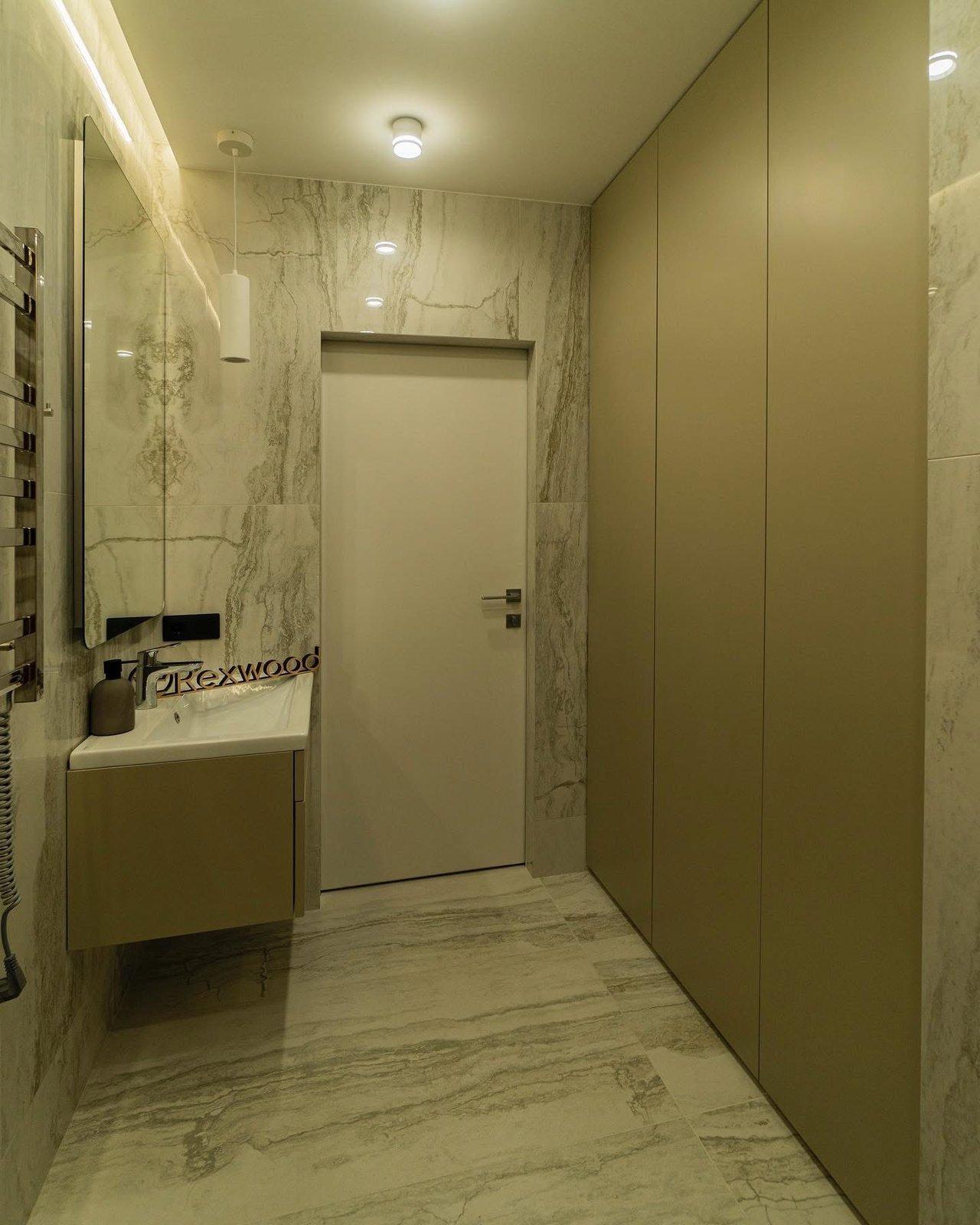 Olive Handleless Bathroom Storage