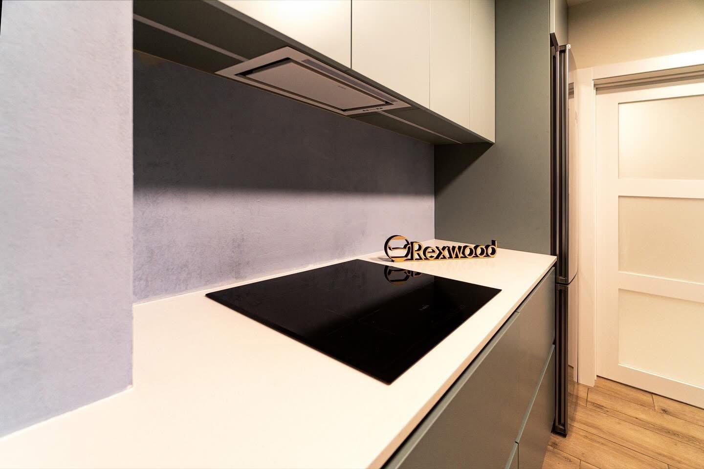 Two-Tone Sage Handleless Kitchen — 4