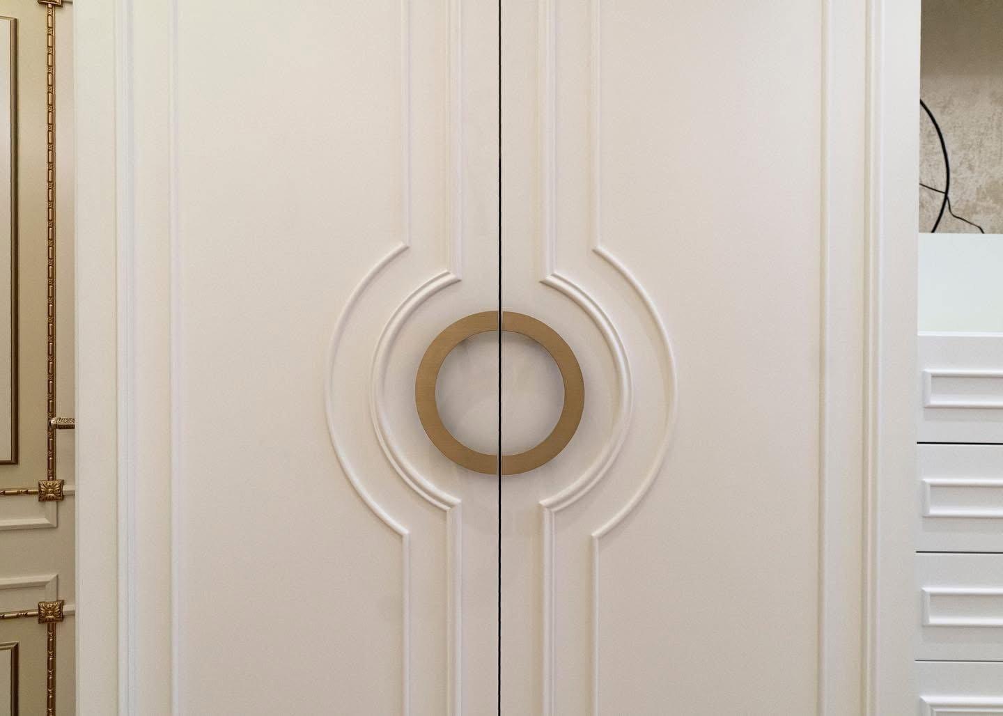Classic White Children's Room with Ring-Handle Wardrobes & Desk — 4